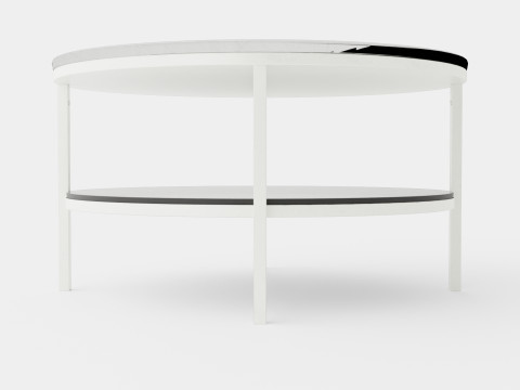 Marise Coffee Table Around White Steel 3D Модель