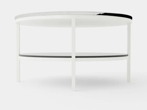 화이트 스틸 주변의 마리스 커피 테이블 3D 모델