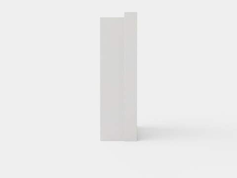 Maxima Wardrobe Led Lighting 2 Sliding Doors White Modelo 3D