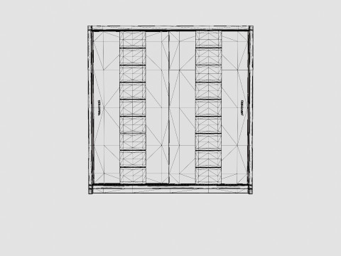 Maxima Wardrobe Led Lighting 2 Sliding Doors White Modelo 3D