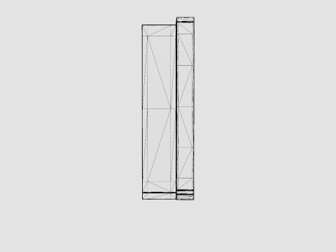 Maxima Wardrobe Led Lighting 2 Sliding Doors White Modelo 3D