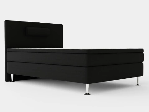 Pakiet łóżek Meja Czarny Z Poduszką Pod Szyję Model 3D