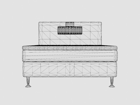Meja Bed Package Black With Neck Pillow 3D Model