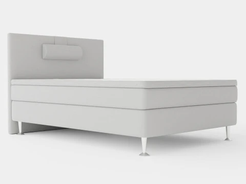 메자 침대 패키지 라이트 그레이(목 베개 포함) 3D 모델