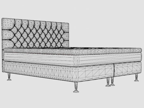 Meja Bed Package Black 3D Model