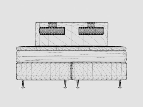Meja Continental Bed 3D Model