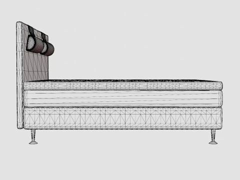 Meja Continental Bed Black 3D Model