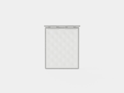 Meja Continental Bed Light Gray 3D Модель