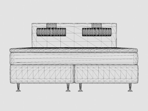 Meja Continental Bed 3D 모델