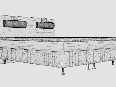 Meja Continental Bed 3D 모델
