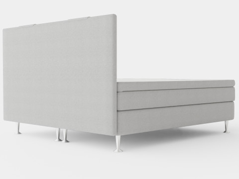Meja Continental Bed Light Gray 3D Modell