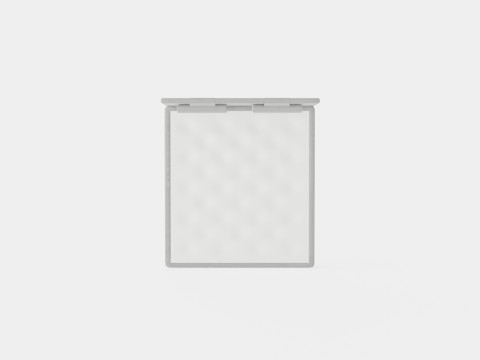 Meja Continental Bed Light Gray 3D Modell