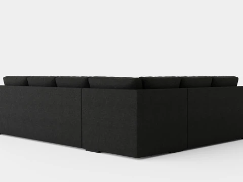 Memphi s Corner Sofa Reversible Dark Gray 3D Model