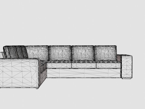 Memphi s Corner Sofa Reversible Dark Gray 3Dモデル