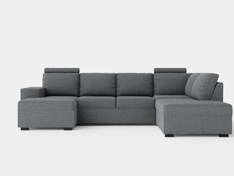 मेम्फिस यू सोफा दीवान लेफ्ट के साथ 3D मॉडल