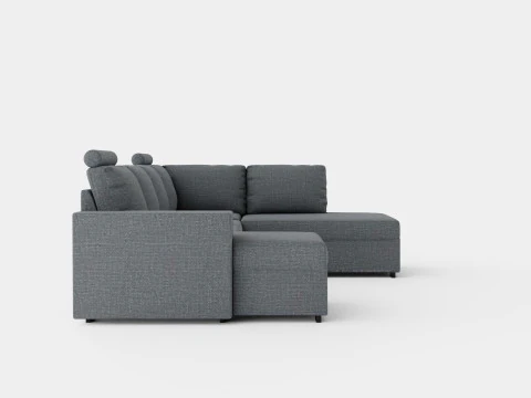 Memphis U Sofa With Divan Left 3D Model