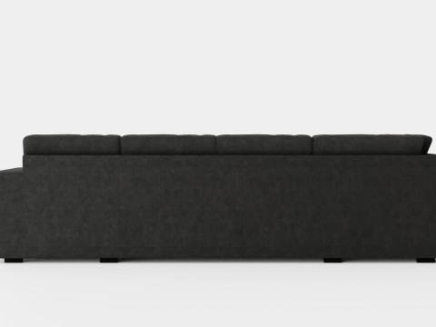 Memphis U Sofa With Divan Right Dark Gray 3D Модель