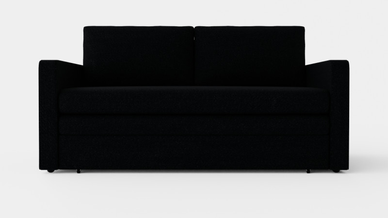 Minna Bed Sofa 2 Seater Black 3D Model .c4d .max .obj .3ds .fbx .stl .blend