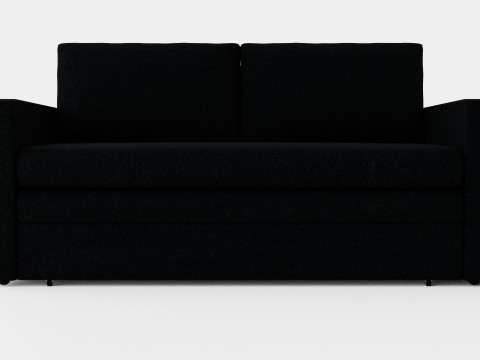 Minna Bed Sofa 2 Seater Black 3D Model