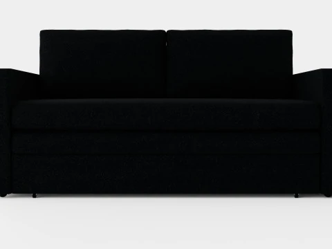 Minna Bed Sofa 2 Seater Black 3D Model