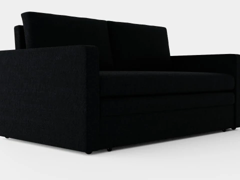 Minna Bed Sofa 2 Seater Black 3D Model