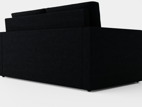 Minna Bed Sofa 2 Seater Black 3D Model