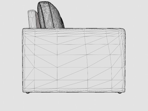 Minna Bed Sofa 2 Seater Black 3D Model
