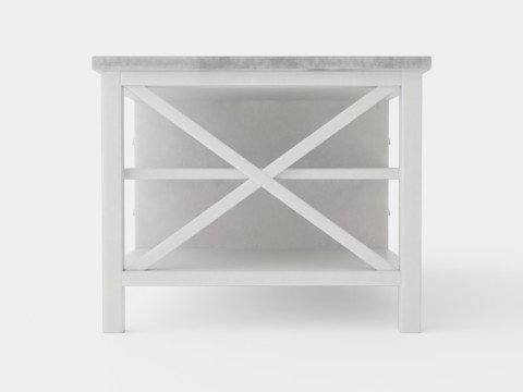 Mikael Coffee Table With Drawers Gray White 3Dモデル
