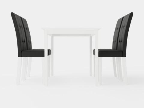 Michigan Food Group With 4 Viktor Chairs Modelo 3D
