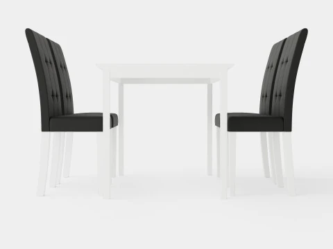 Michigan Food Group With 4 Viktor Chairs 3D Model