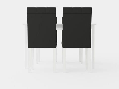 Michigan Food Group With 4 Viktor Chairs Modelo 3D