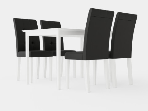 Michigan Food Group With 4 Viktor Chairs Modelo 3D