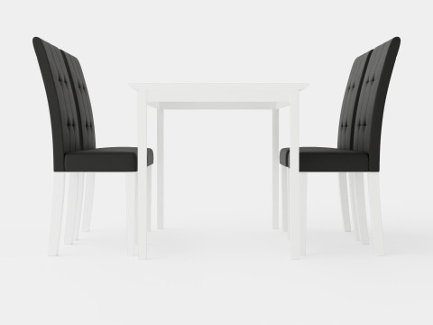 Michigan Food Group With 4 Viktor Chairs Modelo 3D