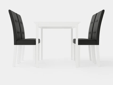 Michigan Food Group With 4 Viktor Chairs 3D Model