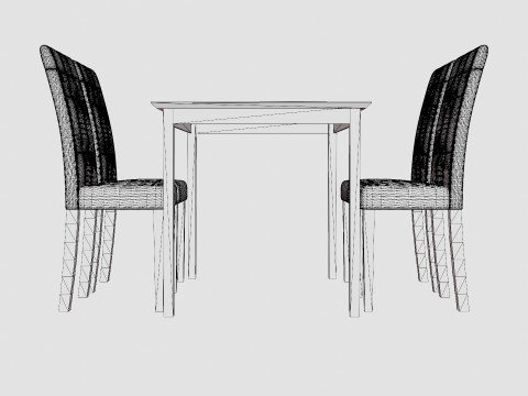 Michigan Food Group With 4 Viktor Chairs Modelo 3D