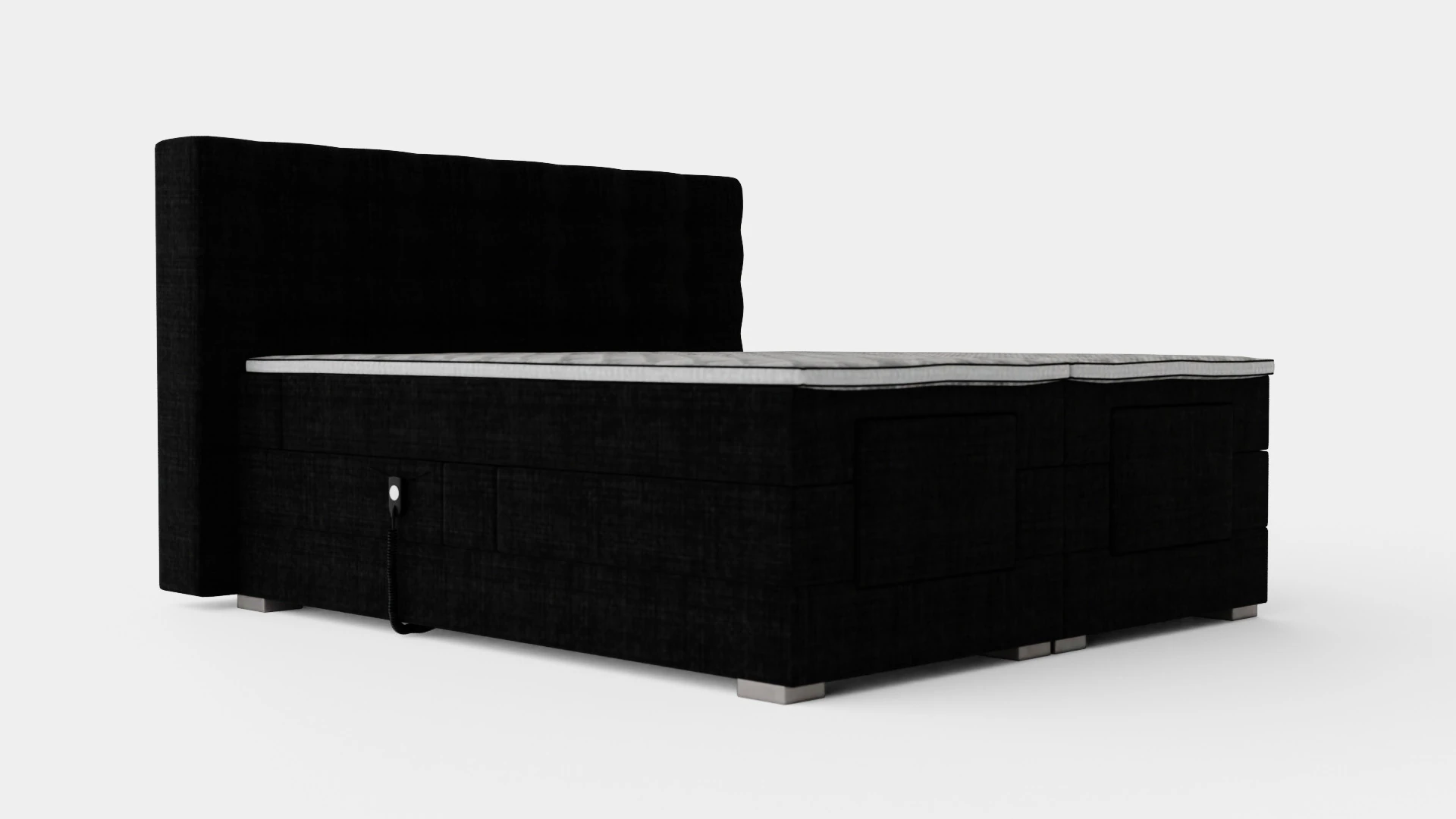 Mia Adjustable Bed Complete Bed Package Dark Gray 3D Model .c4d .max .obj .3ds .fbx .stl .blend