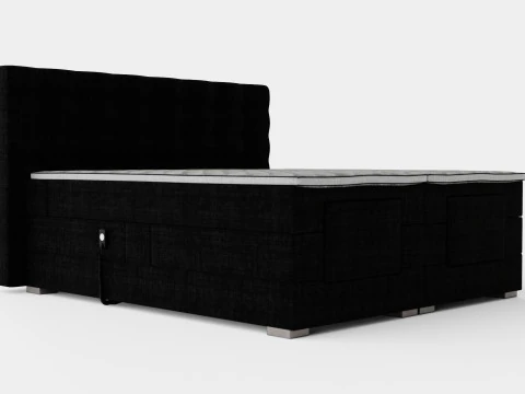 Verstellbares Bett Mia, komplettes Bettpaket, dunkelgrau 3D Modell