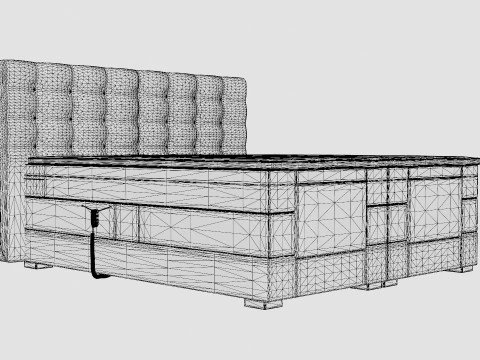 Mia Adjustable Bed Complete Bed Package Dark Gray 3D Model