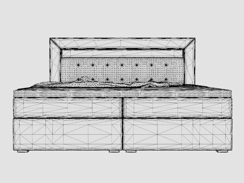 Modena Bed Package Co Storage Picked Gable 3D Model