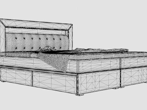 Modena Bed Package Co Storage Picked Gable 3D Model