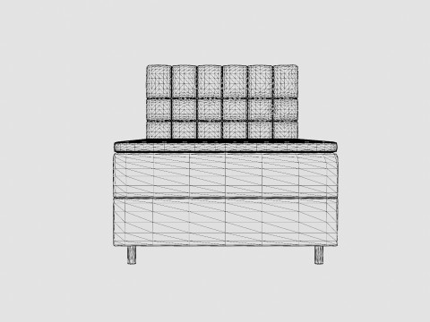 Montana Complete Bed Package Dark Gray Modelo 3D