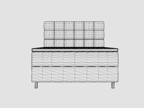 Montana Complete Bed Package Light Gray 3D Model
