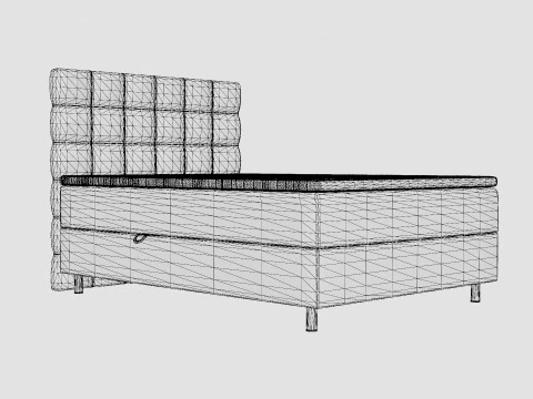 Montana Complete Bed Package Light Gray 3D Model