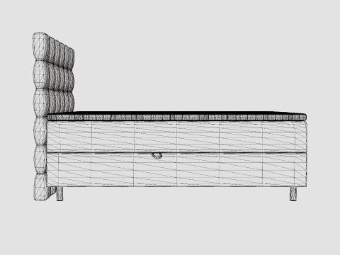 Montana Complete Bed Package Light Gray 3D Model