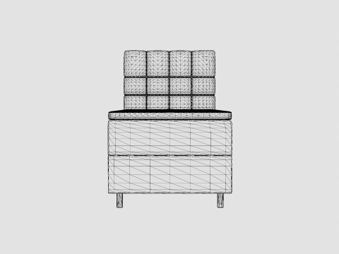 Montana Complete Bed Package Light Gray Modèle 3D