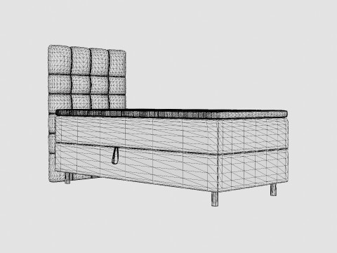 Montana Complete Bed Package Light Gray Modèle 3D