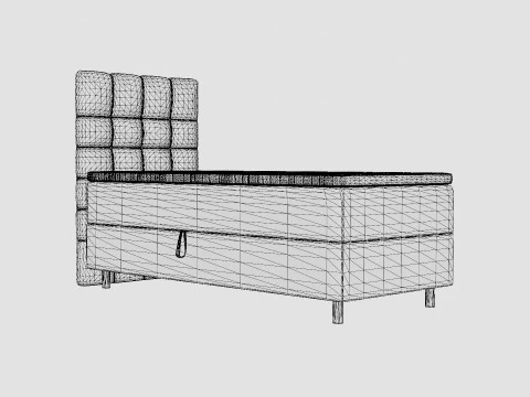 Montana Complete Bed Package Light Gray 3D Model
