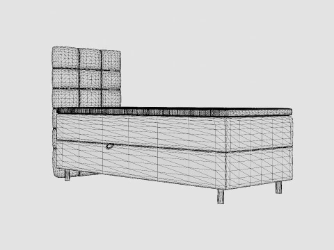 Montana Complete Bed Package Dark Gray 3D Model