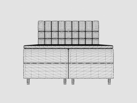 Montana Complete Bed Package Dark Gray 3D Model