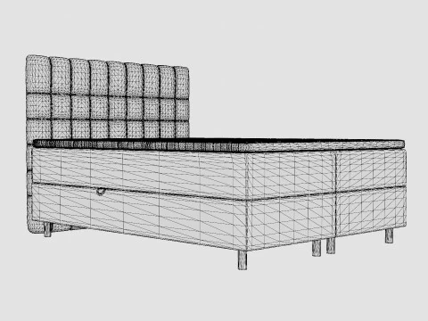 Montana Complete Bed Package Dark Gray 3D Model